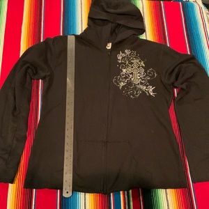 Women’s black embellished hoodie